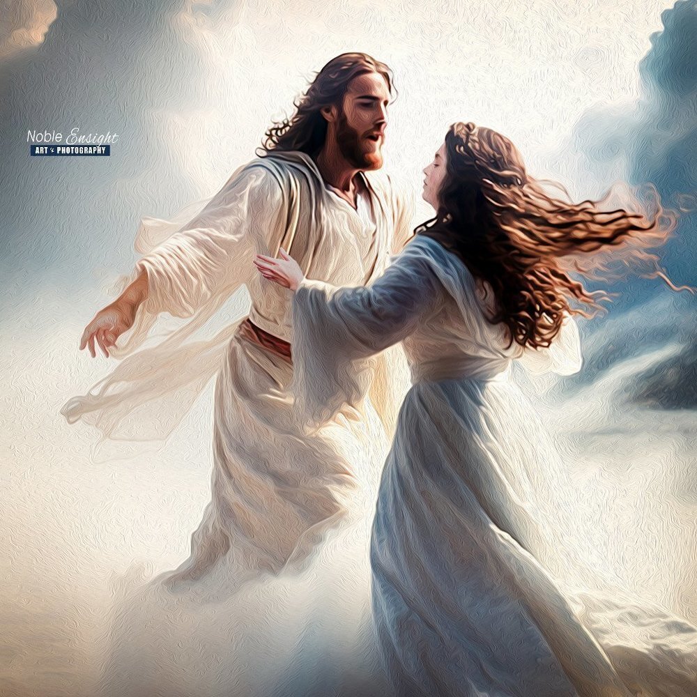 16x20 Jesus in Heaven Wall Art Watercolor Oil Painting Poster‎ - Picture 6 of 6